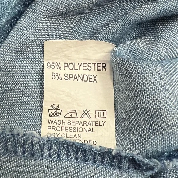 BLUE BLOUSE WITH POCKETS SIZE P2P 19β - Picture 3 of 5